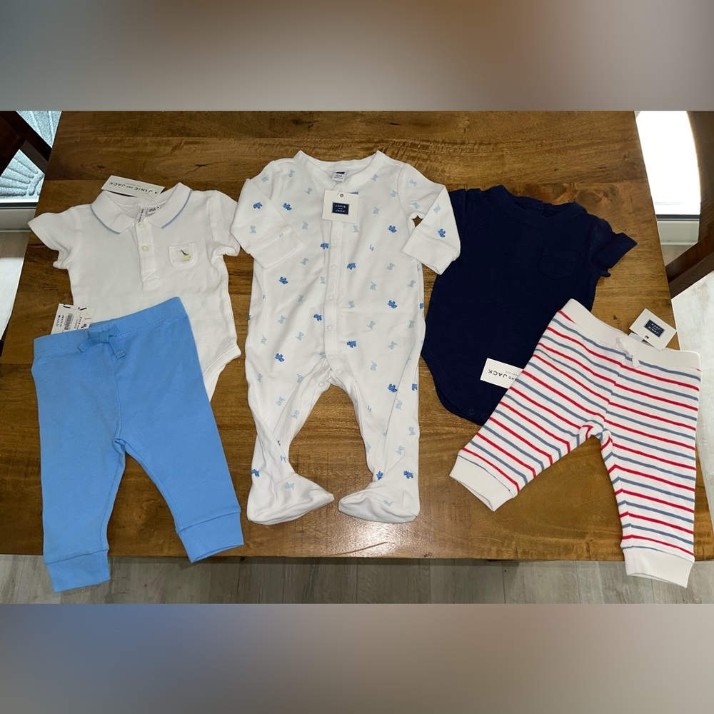 NWT sz 3 to 6 month baby boy Janie and Jack bundle.
